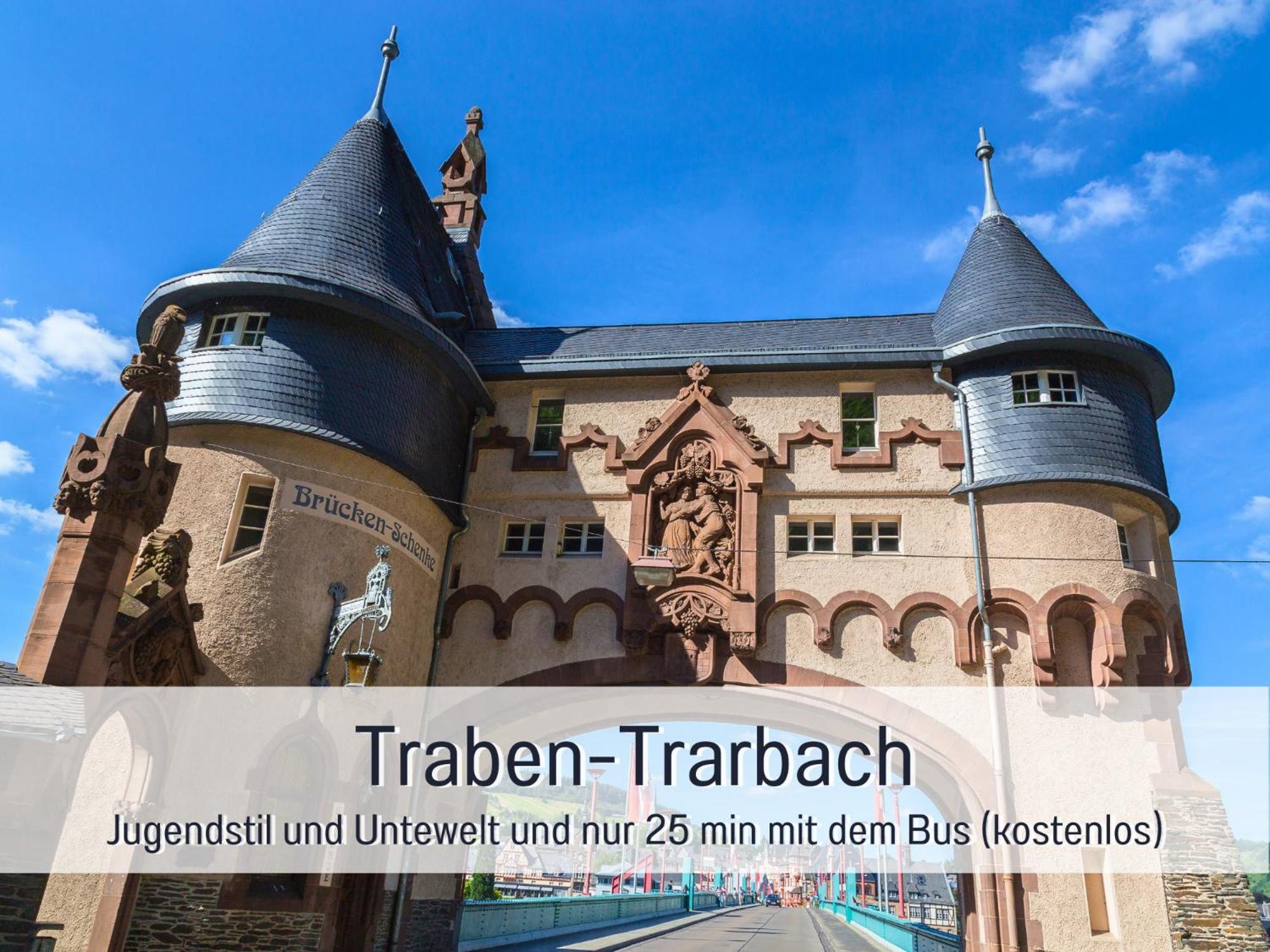 Ferienhaus Schwaab-Scherr, Genau Zwischen Bernkastel-Kues Und Traben-Trarbach, Mit Kostenlosem Oepnv-Ticket Fuer Bus Und Bahn, Parkplaetzen, Fahrradgarage Und Vielen Tipps Erden Zewnętrze zdjęcie